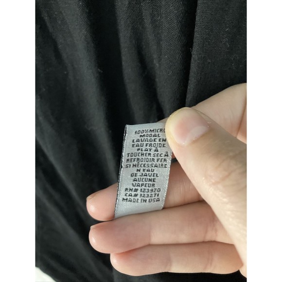 LAmade Shirt Dress Small S Black Micro Modal Soft Stretch Minimalist Loungewear - Picture 4 of 6